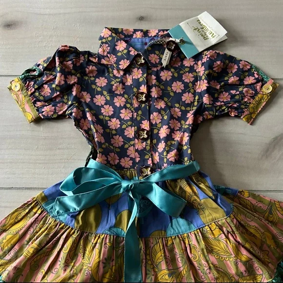 NWT Matilda Jane Paint By Numbers Floral Horse Trim Dress - Picture 2 of 4